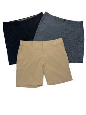 Ben Hogan Shorts Lot Khaki Black Plaid Mens 46
